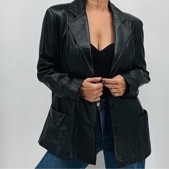 Wilsons Leather Vintage 90’s Rockstar Girlfriend Indie Mob Wife Moto Jacket - Picture 5 of 14